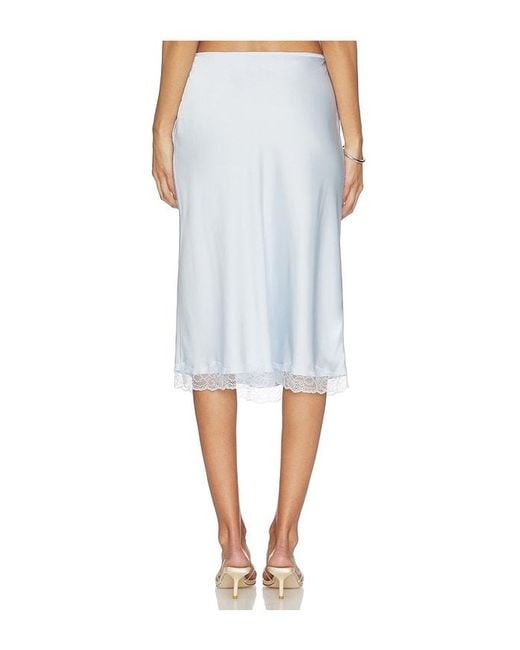 RUE SOPHIE White Alva Lace Hem Skirt