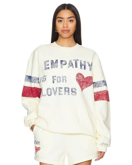 The Mayfair Group White SWEATSHIRT EMPATHY IS FOR LOVERS