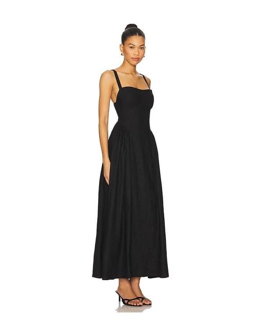 Lovers + Friends Black Agneta Midi Dress