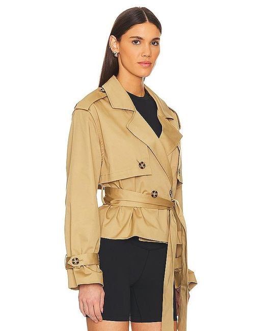 FAVORITE DAUGHTER Natural The Cropped Charles Trench Coat