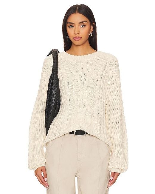 Free People Natural Frankie Cable Sweater