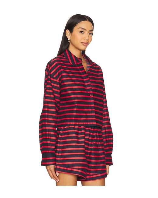 WeWoreWhat Red Cropped Button Down