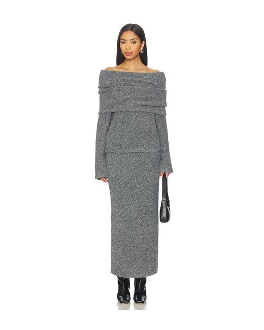 Line & Dot Gray Sonora Sweater Skirt