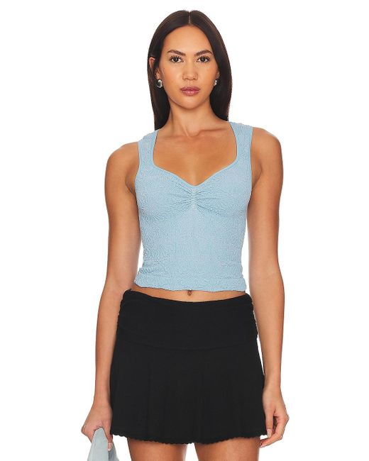 Free People X Intimately Fp Love Letter Sweetheart Cami Blue