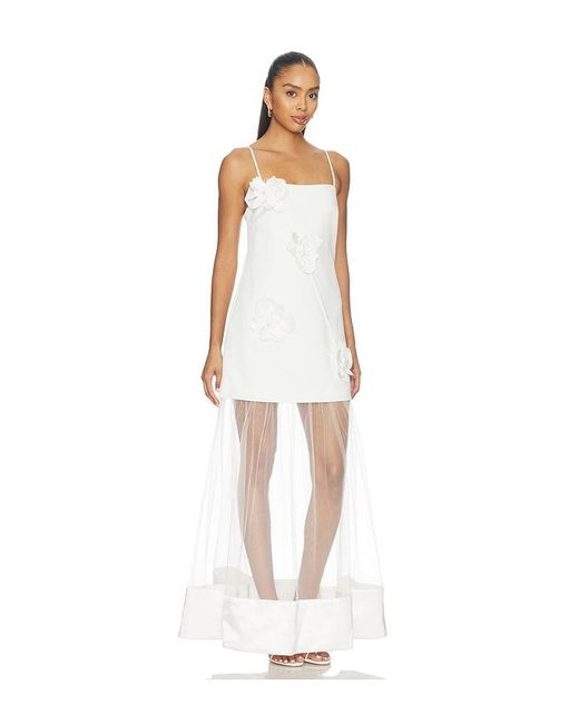 Elliatt White Reina 3D Floral Gown