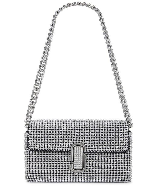 Marc Jacobs The Mini Rhinestone Shoulder Bag in Gray | Lyst