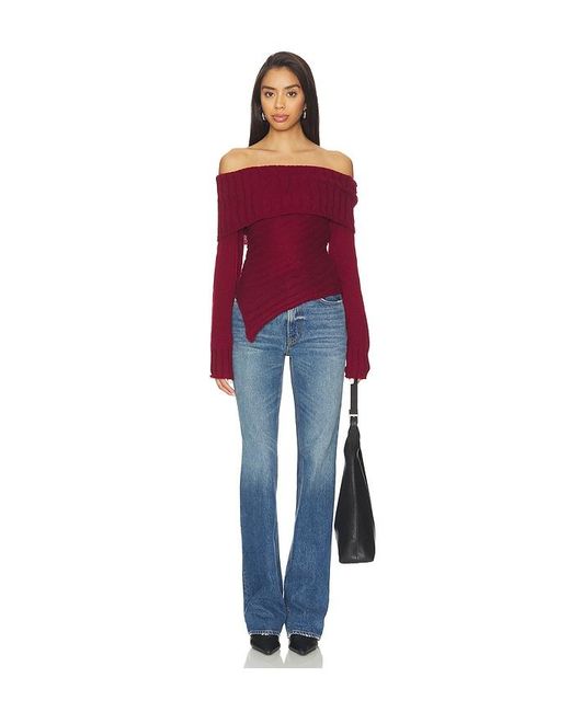 Line & Dot Red Betty Sweater