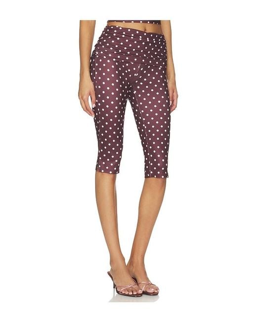 Tiger Mist Red Vali Polka Dot Capri Pant