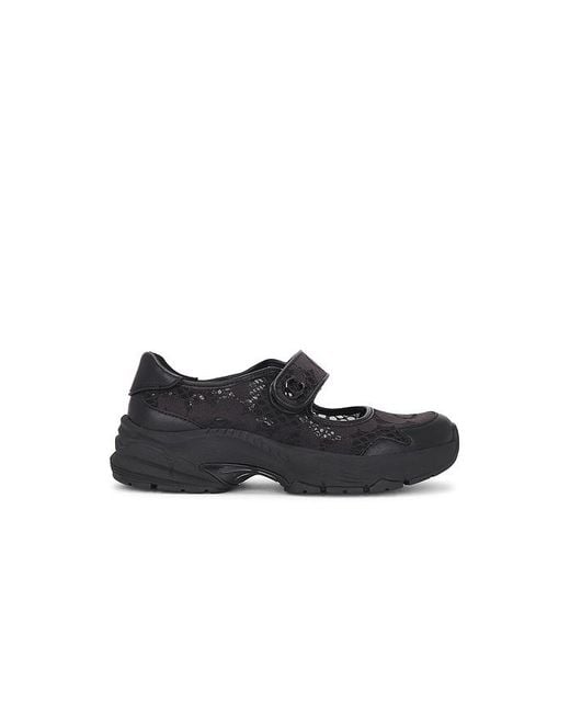 COACH♡メリージェーン黒　サイズ5C COACH Lace Mary Jane Sneaker in Black | Lyst