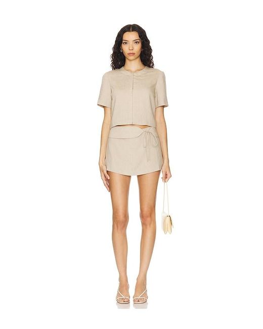 Amanda Uprichard Natural X Revolve Bodie Top