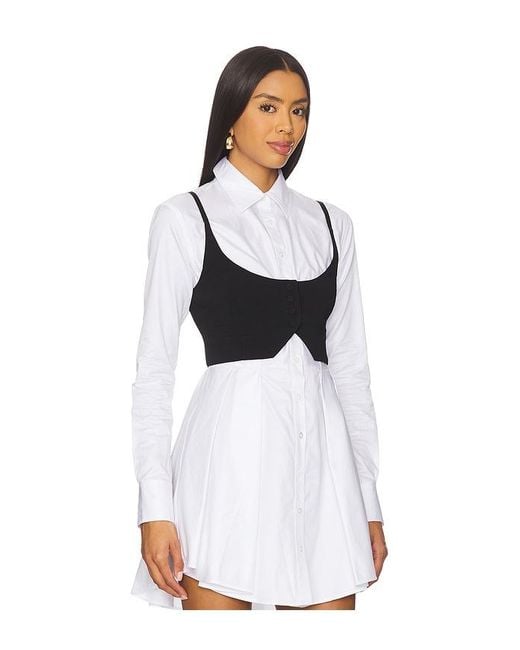 Fleur du Mal White Maxwell Crop Vest