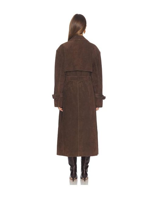 OW Collection Brown Zade Trench Coat
