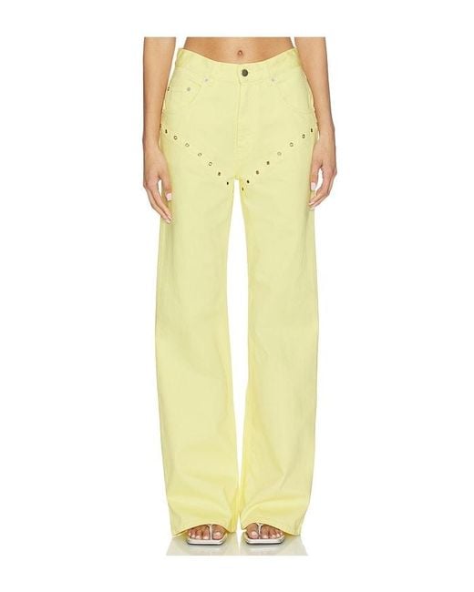 Palmatic Studio Yellow Cory Wide Leg Jean