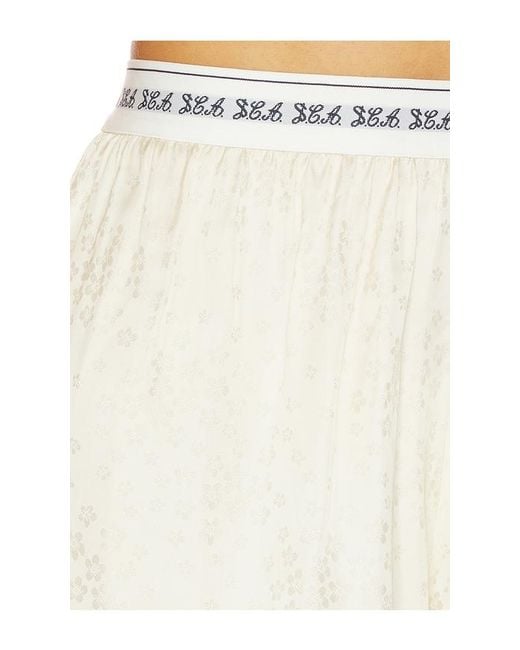 Sea White Ethel Solid Shorts