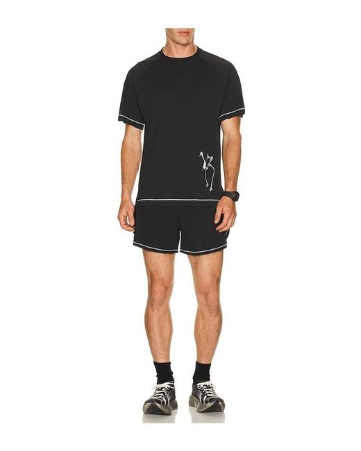 Y-3 Black Gfx Run Shorts for men
