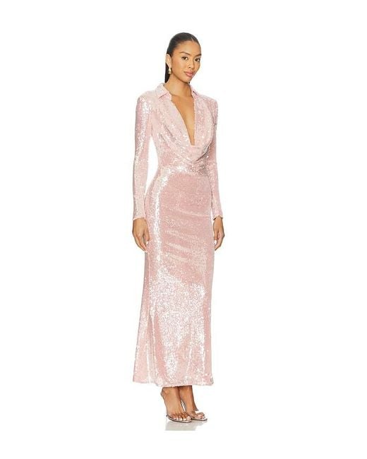 Bardot White Lorel Sequin Mesh Midi Dress
