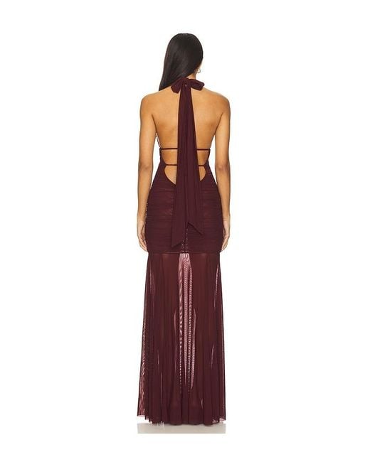 MAJORELLE Red Shella Gown