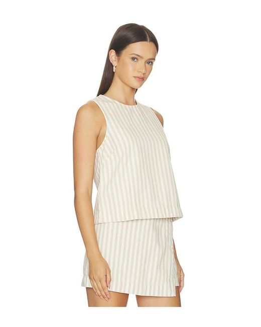 Madewell White Button Back Shell Top