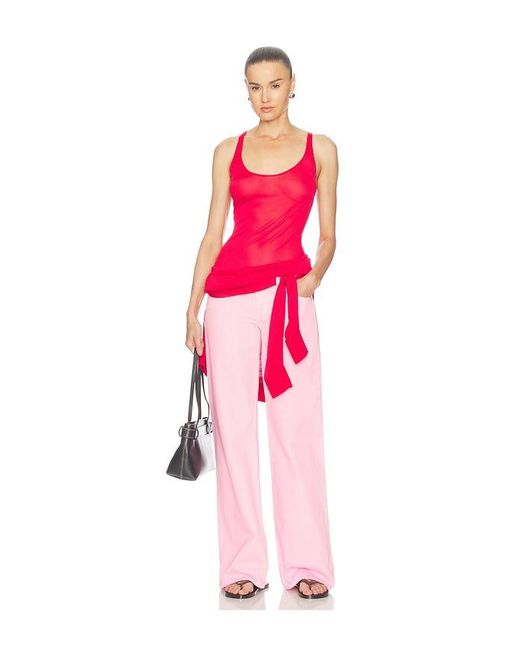 FRAME Pink The Wide Leg Jeans