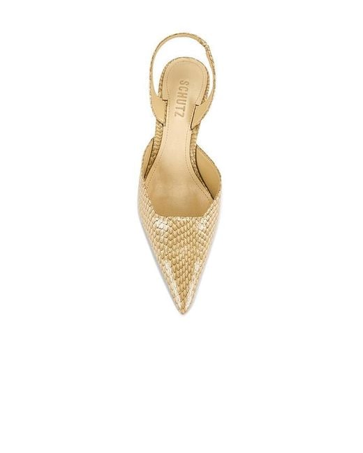 SCHUTZ SHOES White Paola Mid Pump