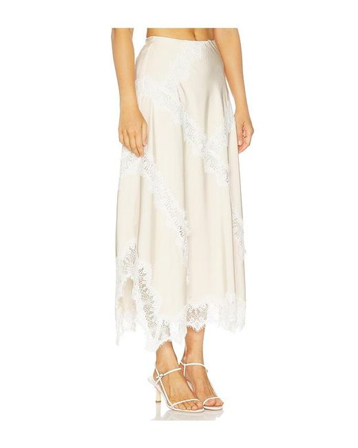 MORE TO COME Natural Merrick Lace Maxi Skirt