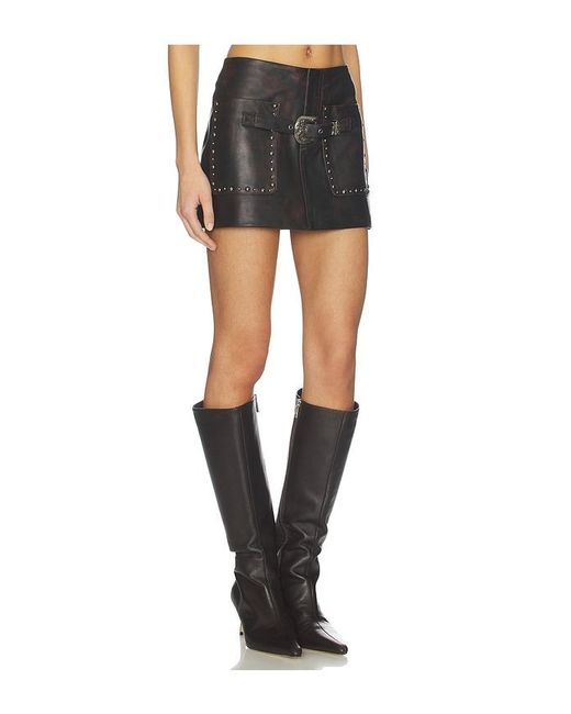 Urban Outfitters Black Low Rise Buckle Skirt