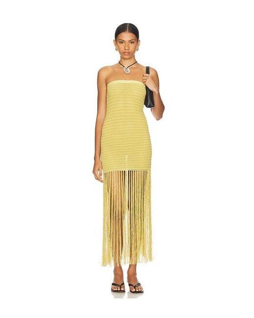 Bec & Bridge Metallic Calista Strapless Dress