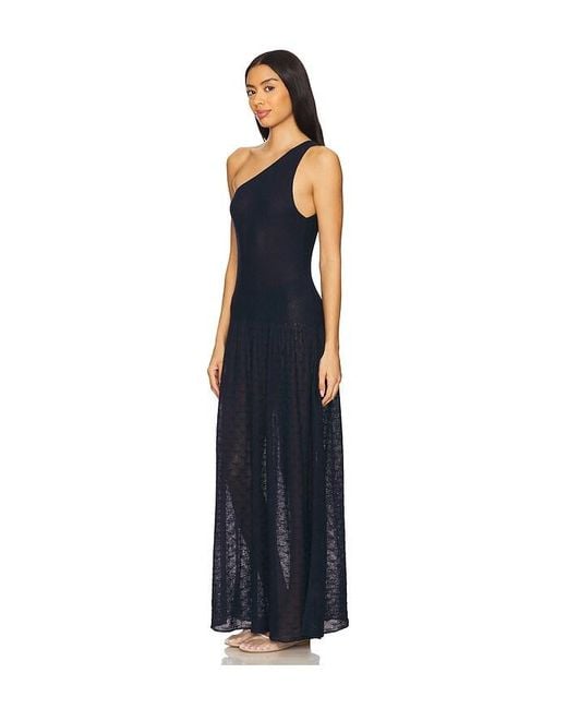 Escvdo Blue Cayo Maxi One Shoulder Dress