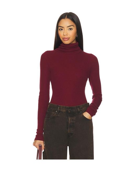 Enza Costa Red Rollkragenpullover Im Lagenlook