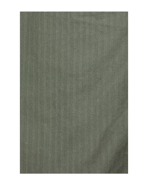 Beams Plus Green Mil Trousers Herringbone for men