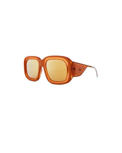 DIESEL Orange Square Sunglasses for men