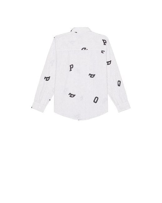 Camisa A Rayas Letters En Color Blanco Talla (También En M, S, Xl/1X) Pop Trading Co. de hombre de color White