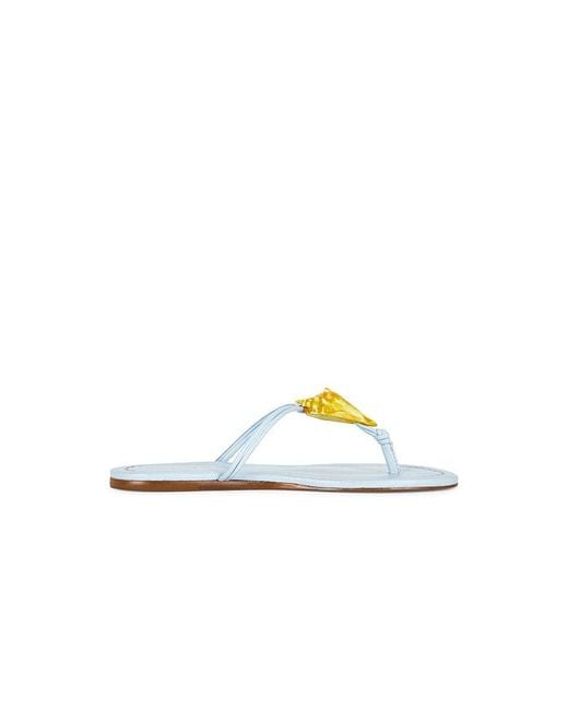 Farm Rio White Shell Flat Sandal