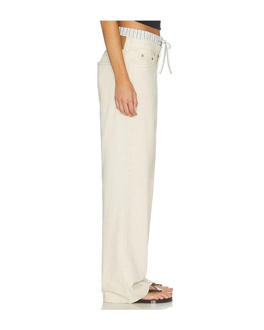 Rag & Bone White Featherweight Cam Low Rise Full Boxer Straight Jeans