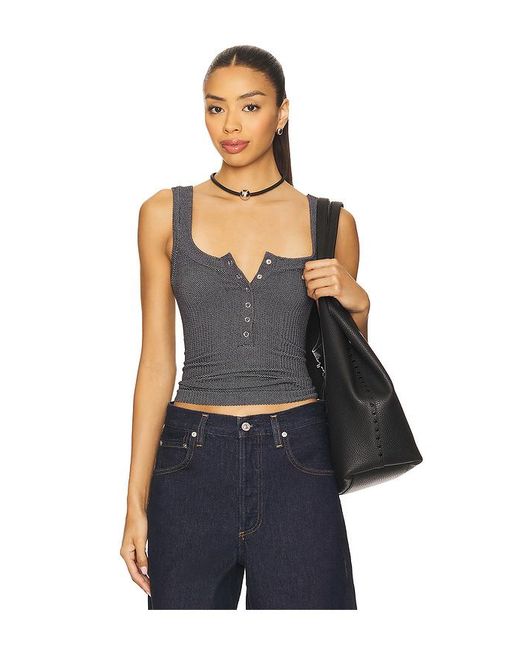 Free People Clean Slate ヘンリータンクトップ Black