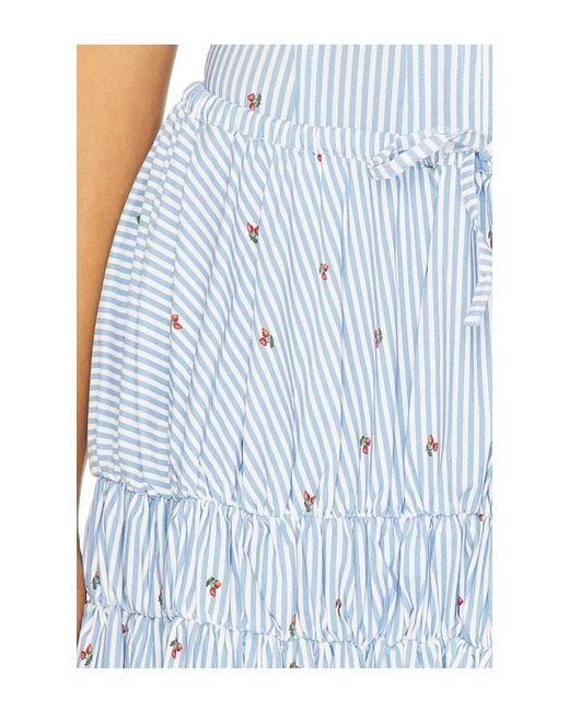 WeWoreWhat Blue Tiered Midi Skirt