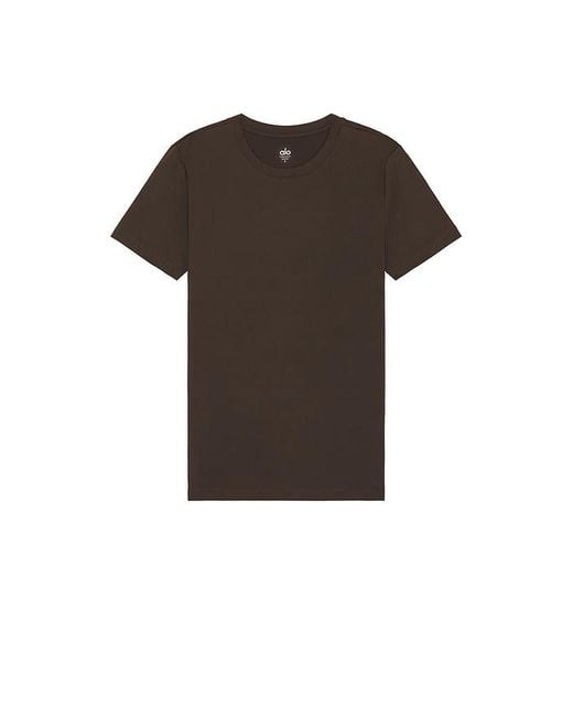 Alo Yoga Brown Lightweight Crewneck Short Sleeve for men