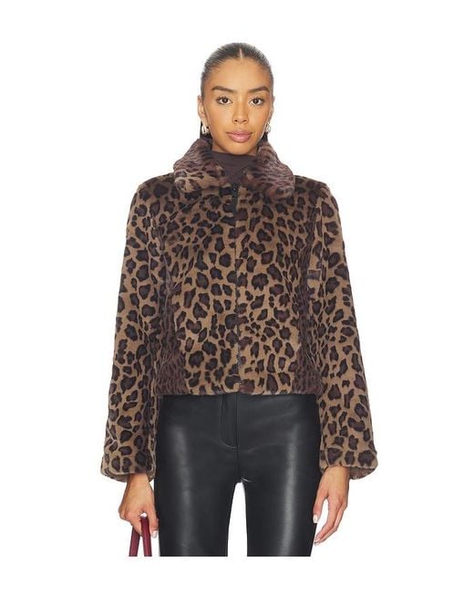 AllSaints Brown Saye Faux Fur Jacket