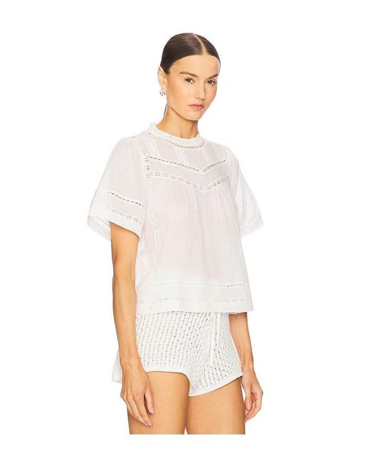 Rails White Kurzarm-Oberteil Daisy