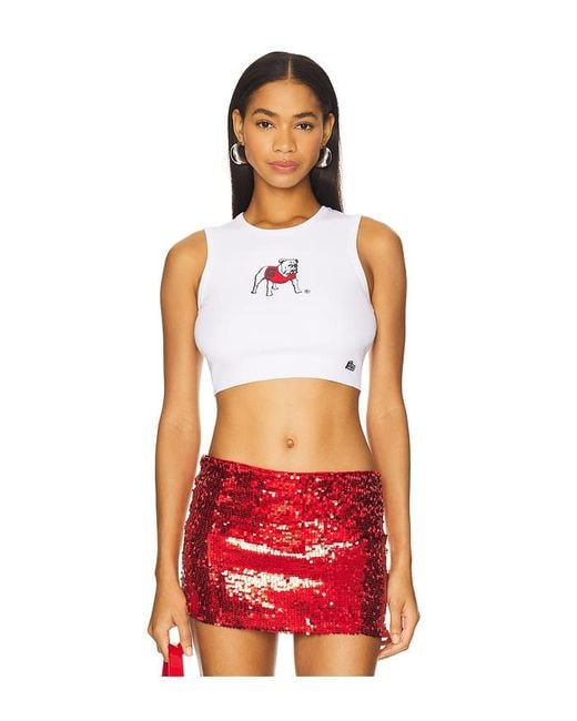 Hype and Vice Red University Of Georgia Bulldog Cut Off Tank Top