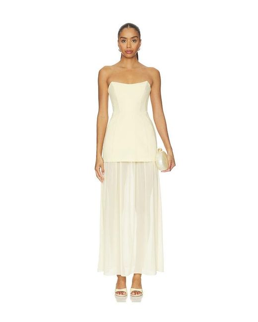Amanda Uprichard White Christy Maxi Dress