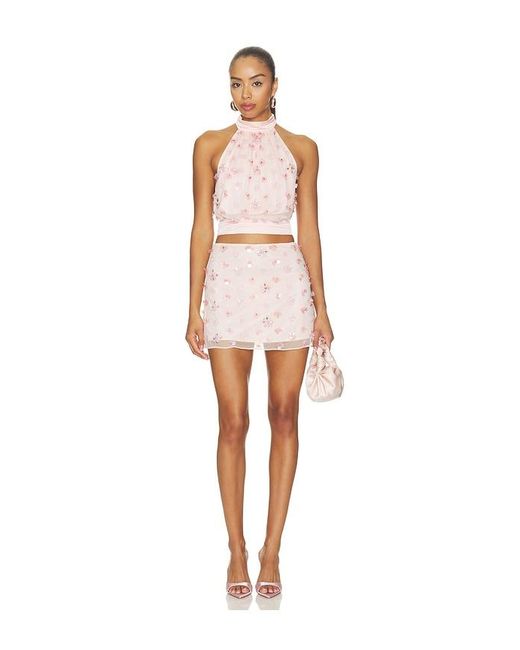 MAJORELLE White Matilda Mini Skirt