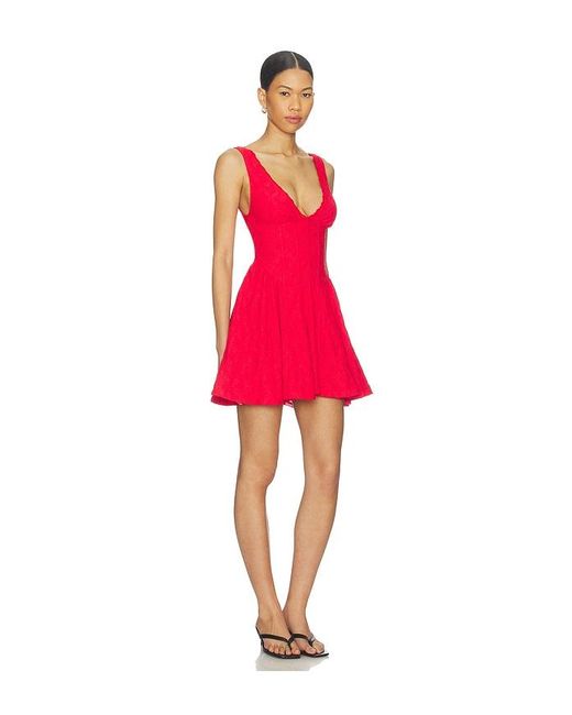 Free People Red Can'T Help It Mini Dress