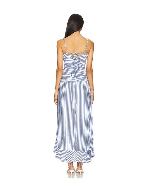 Line & Dot Blue Noah Maxi Dress