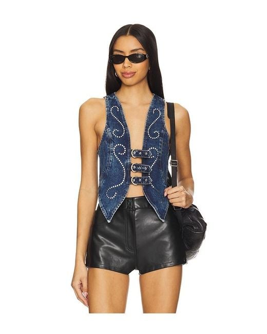 Top Chaleco En Color Azul Talla En Urban Outfitters de color Blue