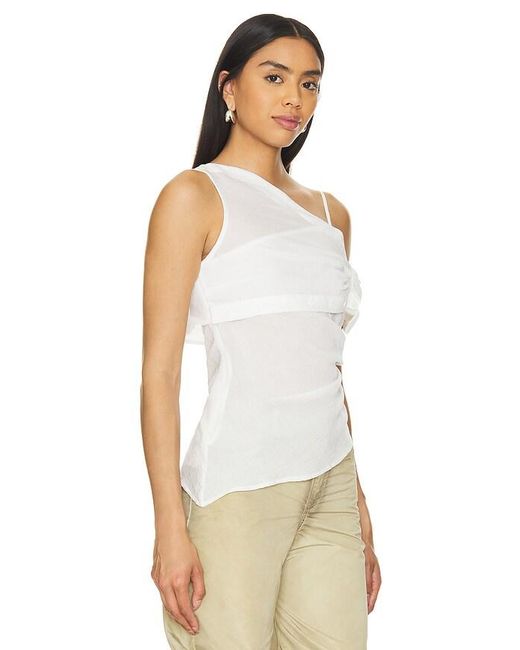 MARRKNULL Natural Pleated Top
