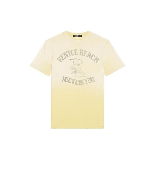 Junk Food Yellow Venice Beach Snoopy Tee for men