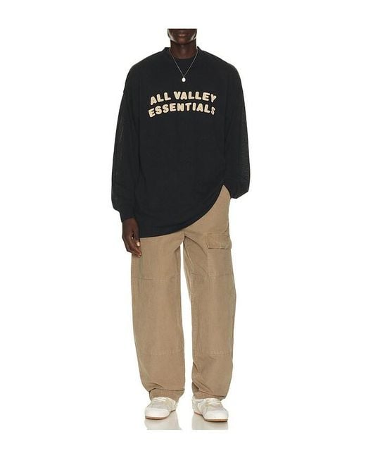 Fear Of God Black Merch Long Sleeve Tee for men