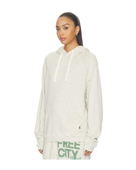 Freecity White Basicgoodness Light Terry Fluff Hoodie