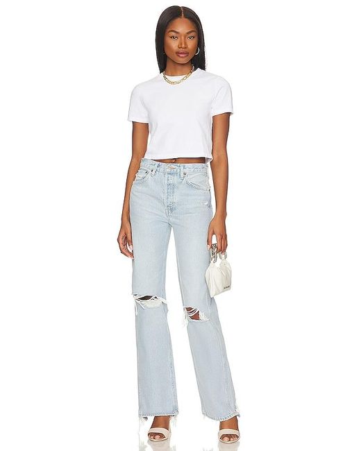 Re/done White Micro Tee